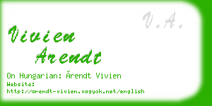 vivien arendt business card